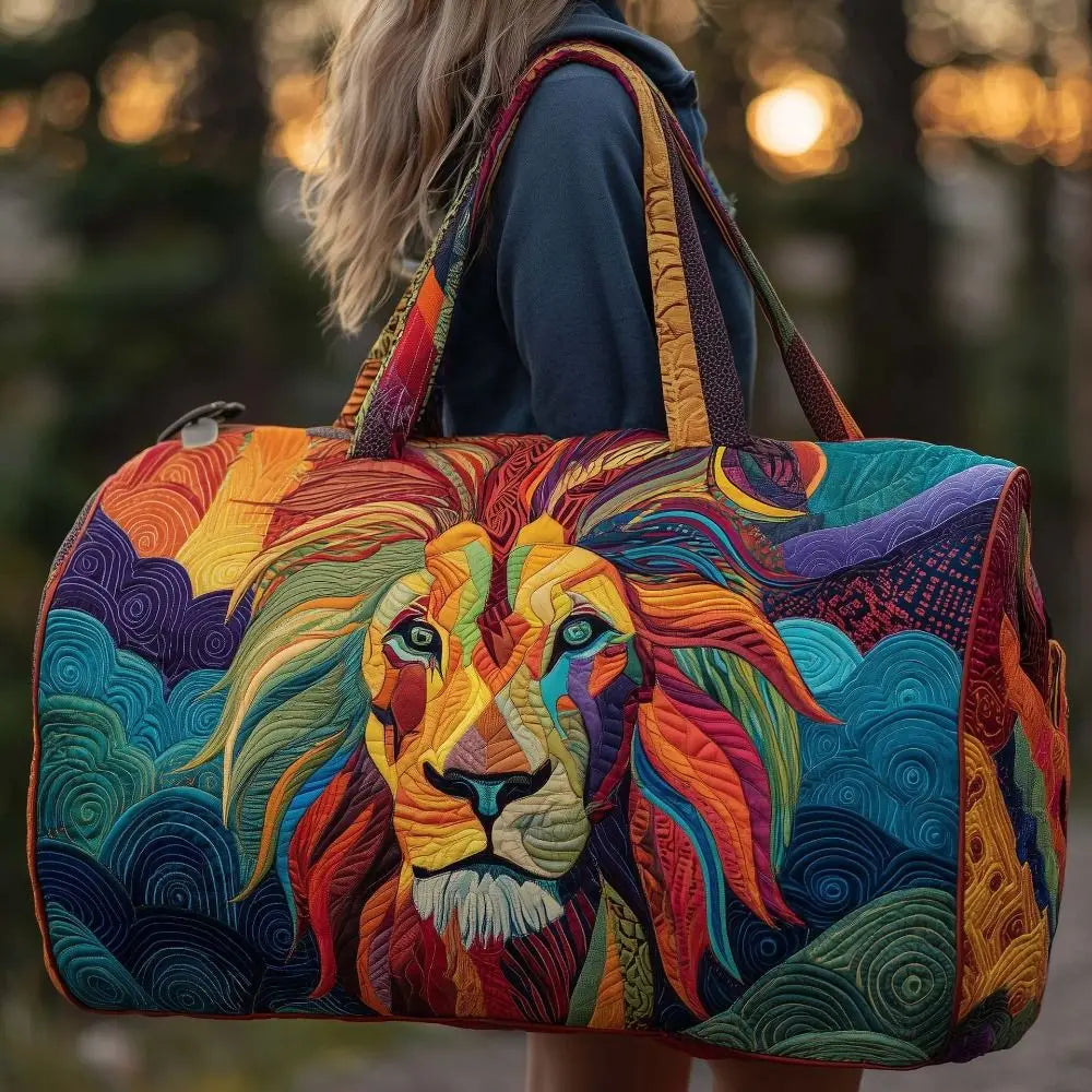 Shoulder Strap Quilted Duffle Bag Animals Pattern Large Capacity Travel Duffel Bag 3D Quilting Craft Tote Bags Sports Gym Bag