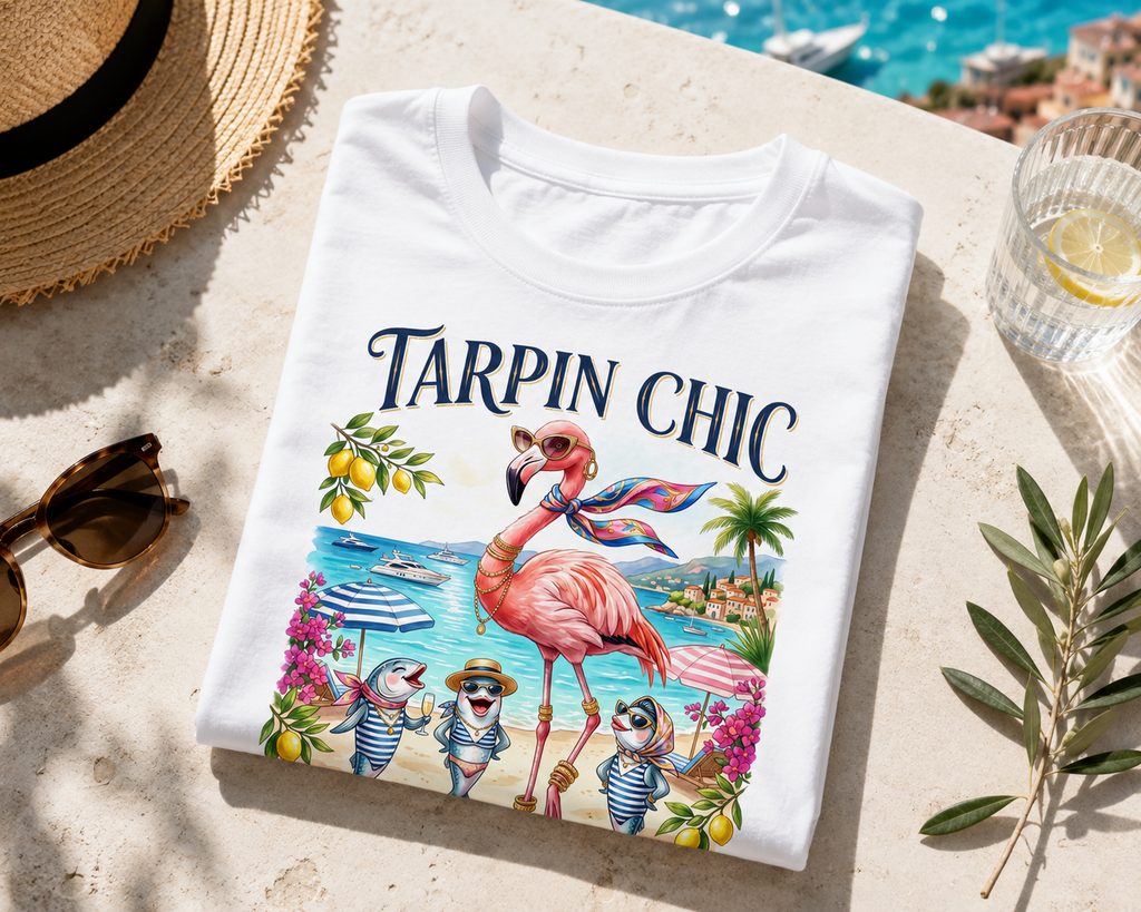 Tarpin Chic Flamingo Beach Tshirt