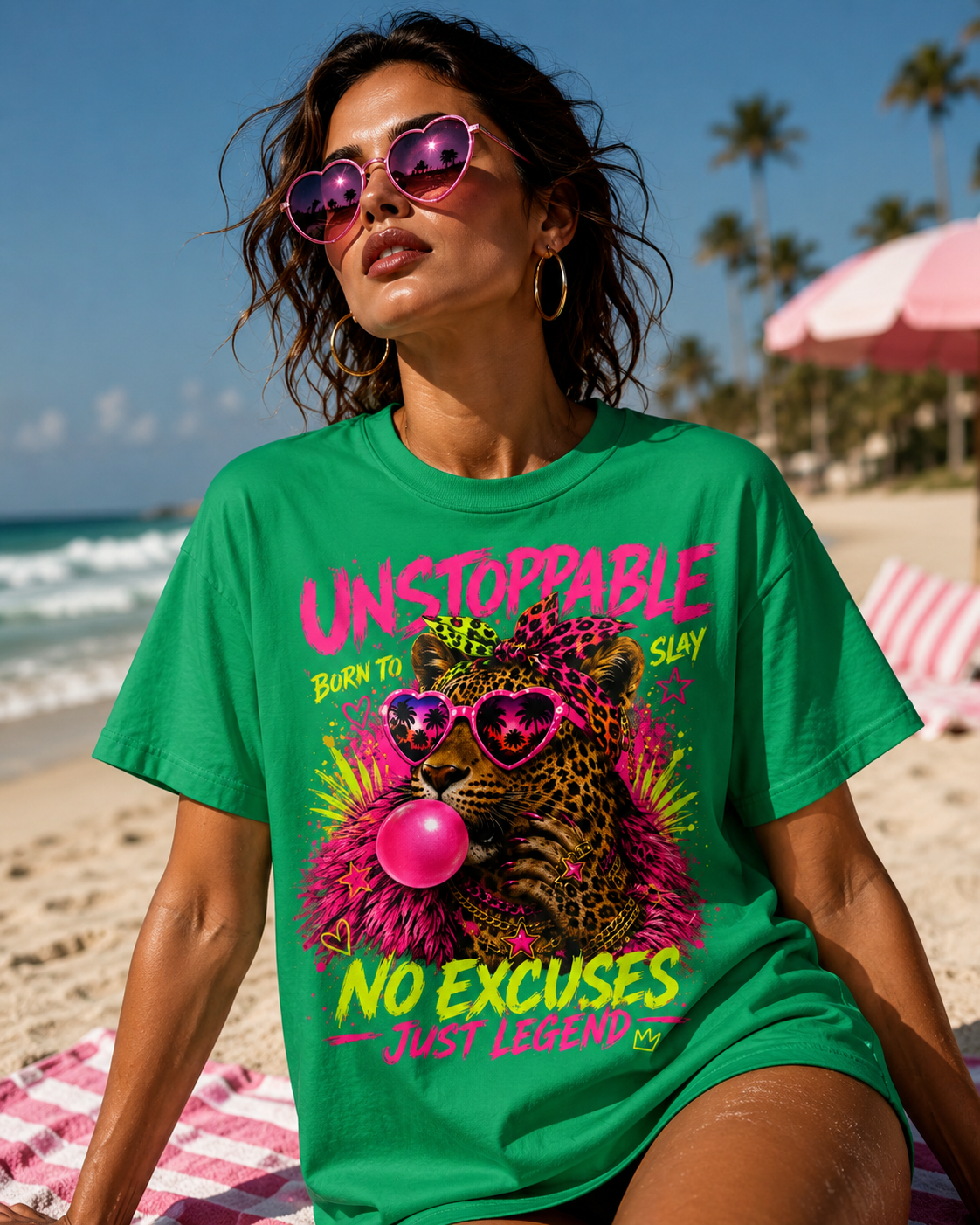 Unstoppable Leopard Bubblegum T-Shirt |