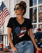 | V-Neck Patriotic Tee