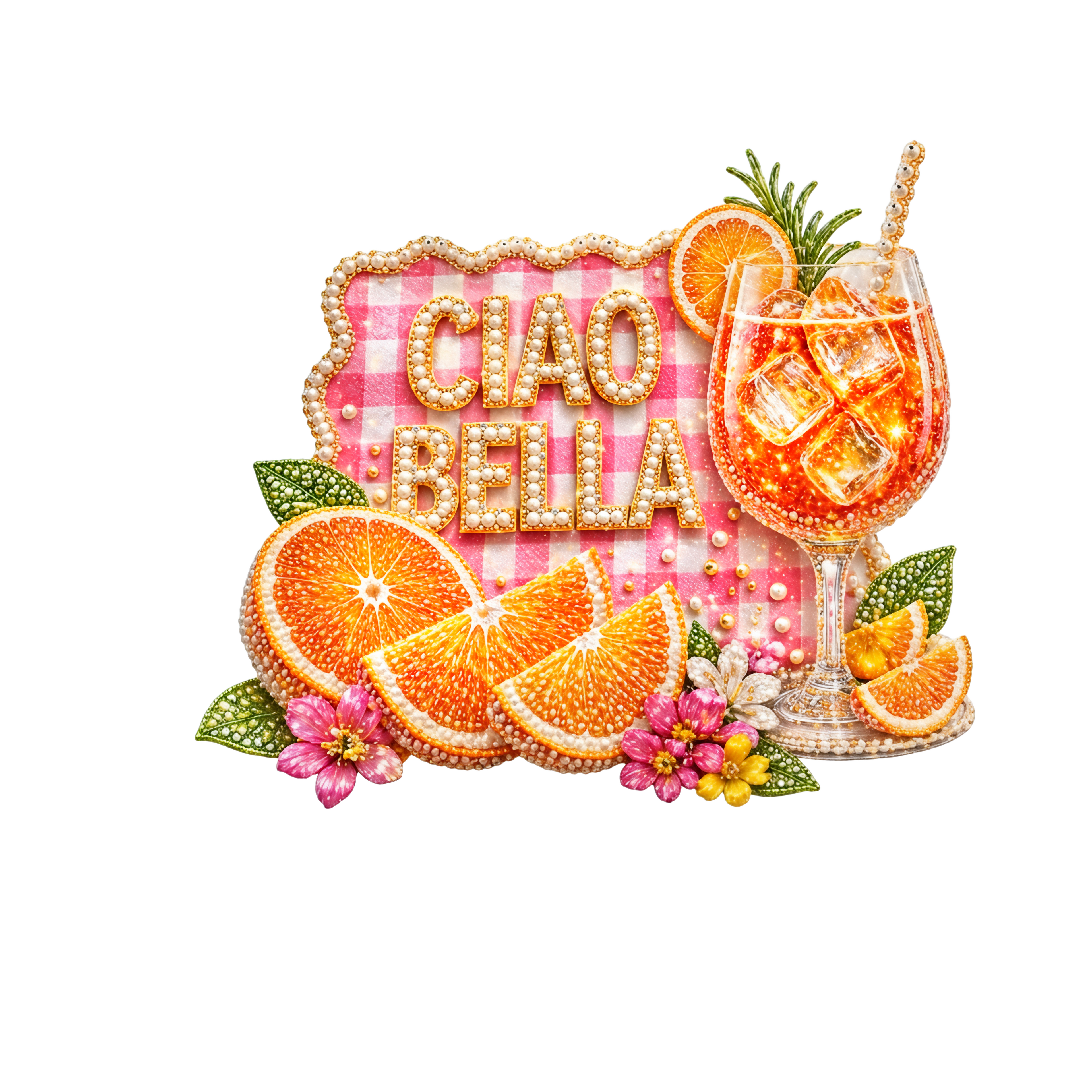 Ciao Bella Aperol Spritz Tee | Orange Cocktail Graphic Shirt