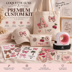 DIY Customization Kit with Mini Heat Press | Coquette Luxe