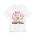Pilates + Matcha Bonheur Tee — Yoga Mat & Matcha Fitness Shirt