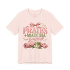 Pilates + Matcha Bonheur Tee — Yoga Mat & Matcha Fitness Shirt