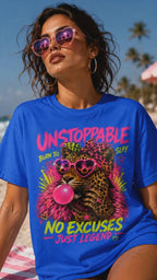 Unstoppable Leopard Bubblegum T-Shirt | No Excuses Just Legend