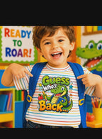 Guess Who's Back Dinosaur Toddler Tee | Colorful Kids Shirt