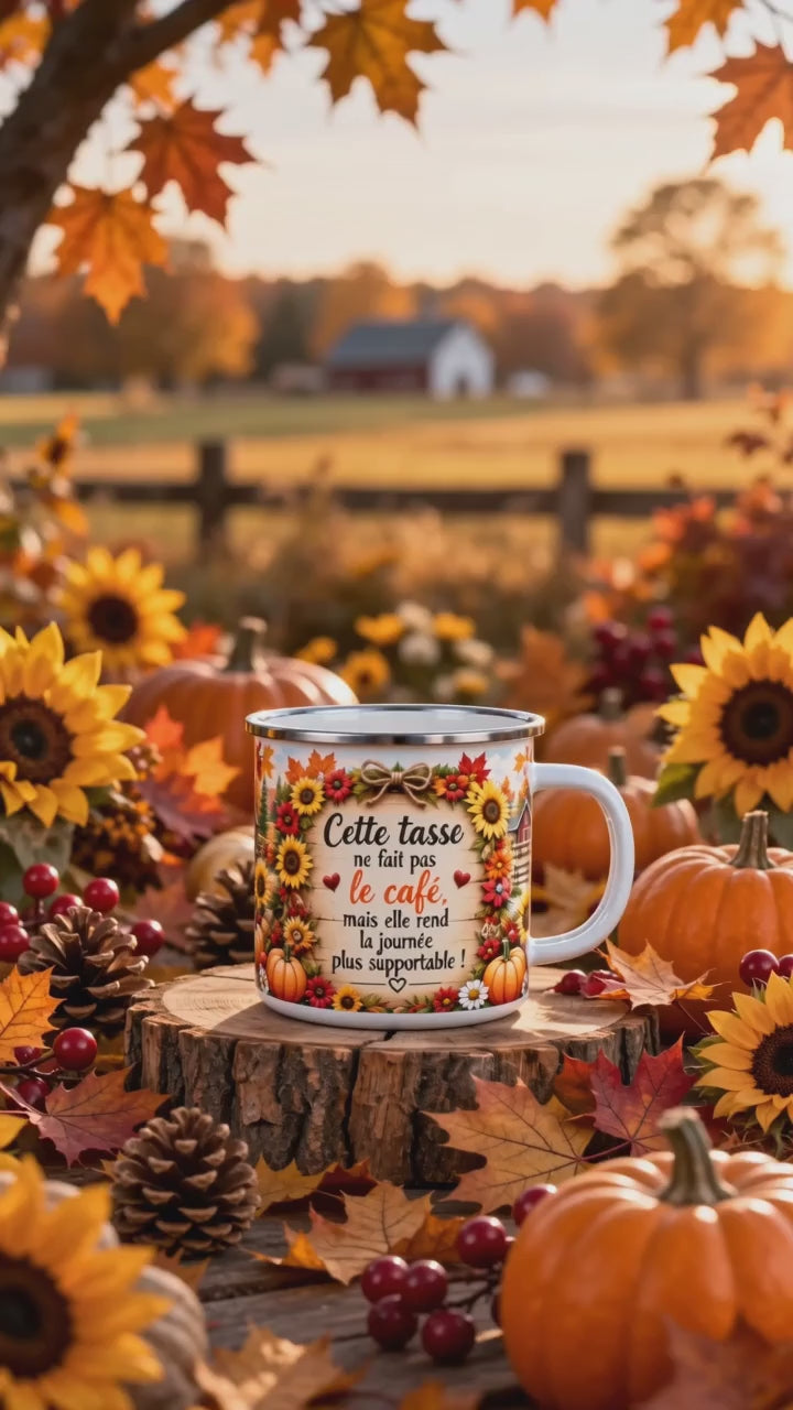Candle & Enamel Mug Gift Set | Autumn Gift Idea